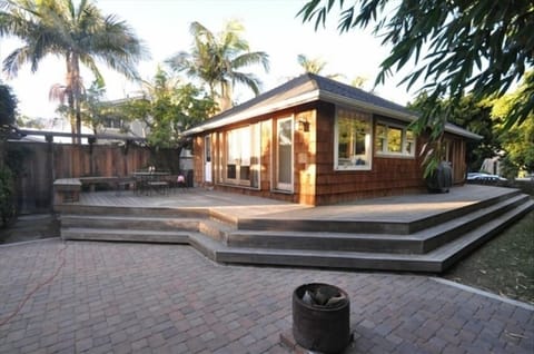 Back Yard, Fire Pit, Outdoor Shower, Master Bedroom French Doors and Bath Door