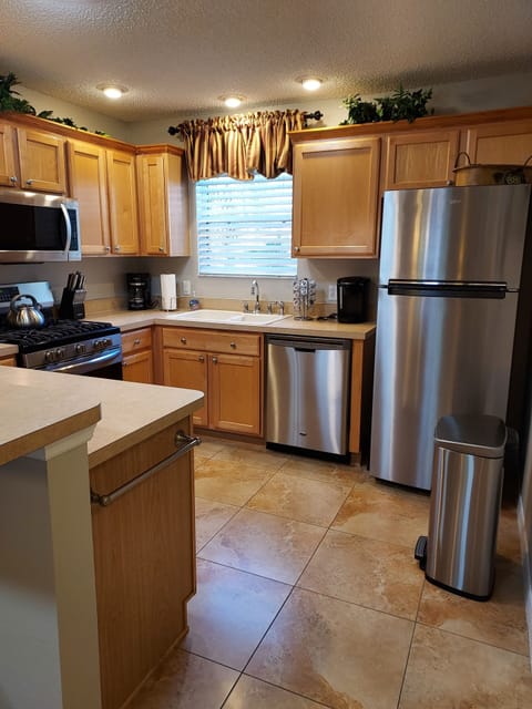 All stainless steel appliances.