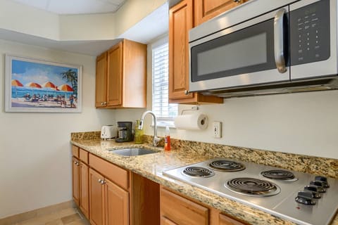 Galley Style Kitchen with Cooktop (no oven) and Microwave