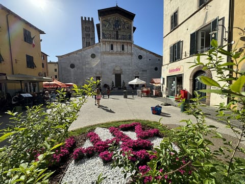 Building, Window, Town, Facade, Flowerpot, Umbrella, Outdoor Table, Outdoor Furniture, Houseplant, Town Square