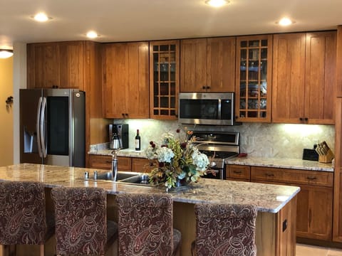 Gourmet Kitchen with Granite and Stainless Steel Appliances