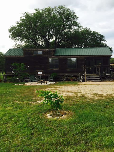 Log cabin style with screened in front porch
