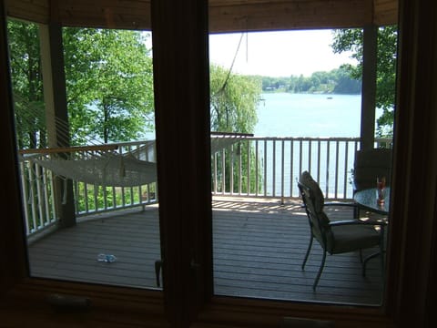 Gazebo, lake view from kitchen window