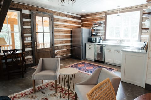 living space and open kitchen