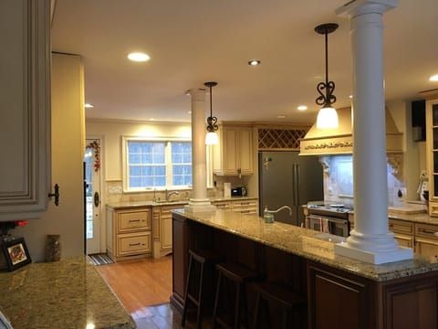 Extra large refrigerator with wine rack and wine captain