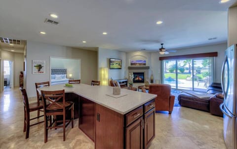 Large Kitchen Island that opens to the living room