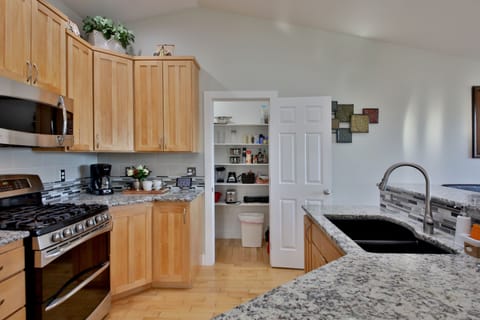 Stocked pantry off the kitchen with plenty of appliances and extras