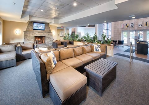 Enjoy the lounge near the indoor pool and the crafts area.
