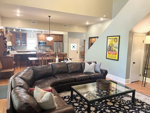 Main House family room, open to dining area and kitchen