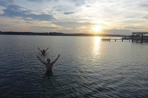 Sunset swimming!