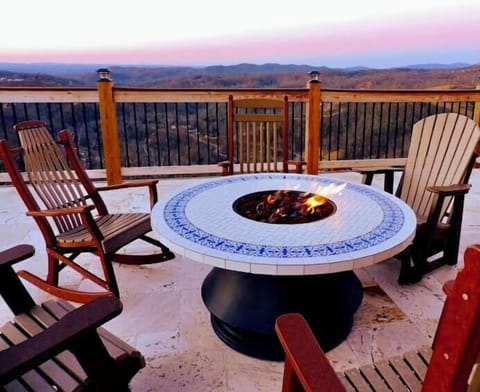 Gather with loved ones around the fire pit, & enjoy the glorious view from our beautiful new side patio