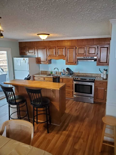 Fully-equipped kitchen with bar; restaurants nearby if you don't want to cook