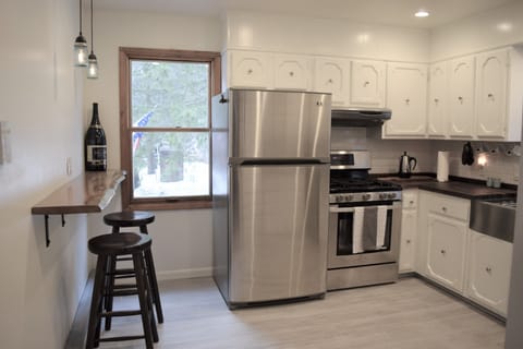 Have some coffee or lunch at the kitchen counter