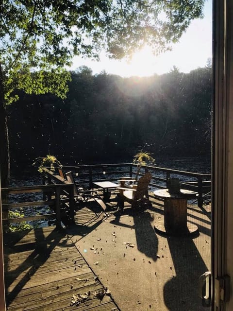 Deck over looking the river