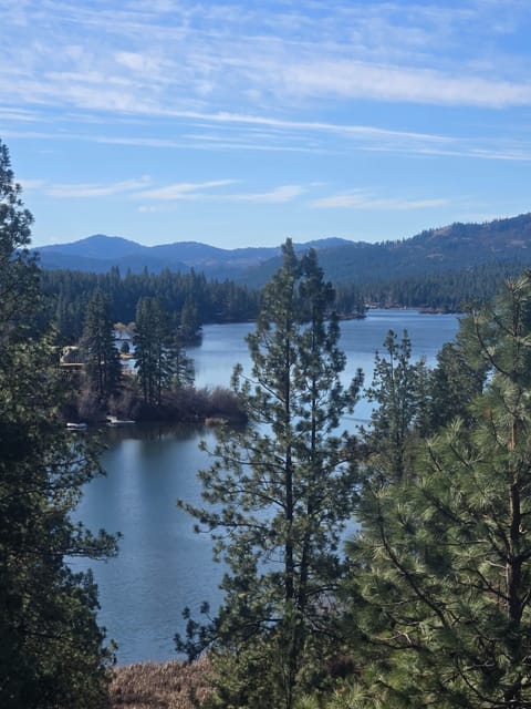 view of the lake from the house
