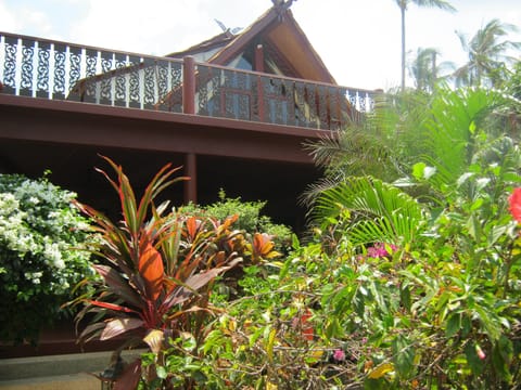 Villa viewed from Tropical Mature Garden