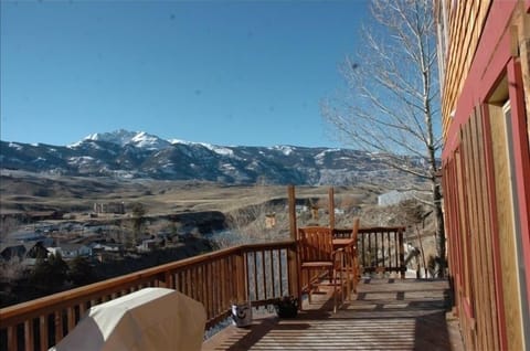 View off Deck.  Electric Peak is the 2nd highest in Yellowstone