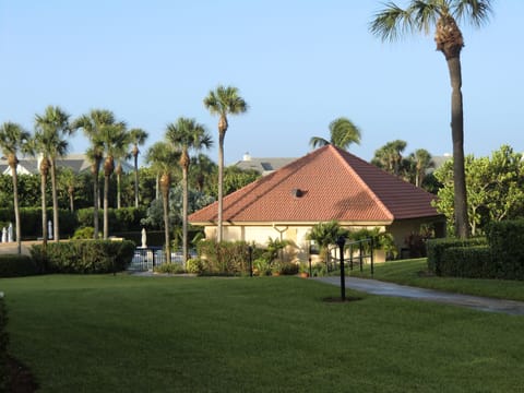 Walkway to pool and gazebo.