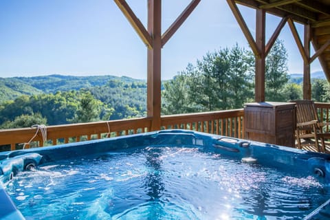 Hot tub on back deck