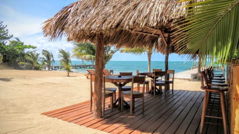Private beach bar great for dinner and drinks or escaping the sun