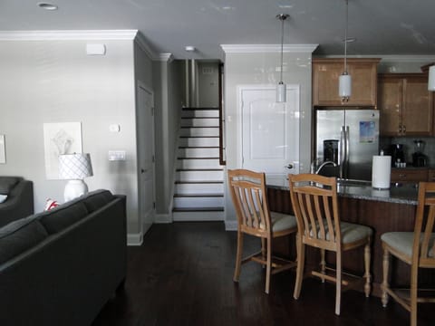 Great room with stairs to bedrooms