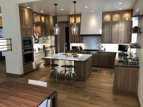 Kitchen get abundance of morning light.