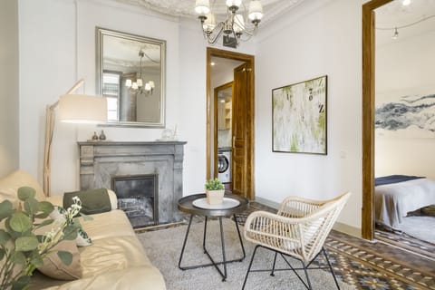 Living room with a pull-out sofa-bed