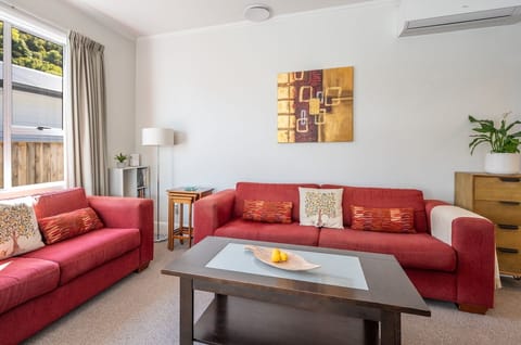 Living area with two good sized sofas