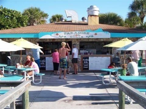 Food right on the beach