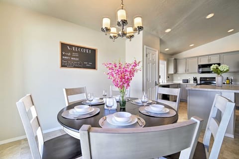 The warmest family memories are made around the dining table, and this one comes with 8 chairs (only 6 pictured).