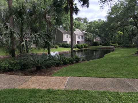 View of the beautiful lagoon from the large deck.