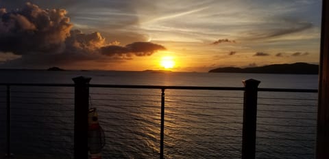 A quiet evening Caribbean sunset view from Flamingo Point