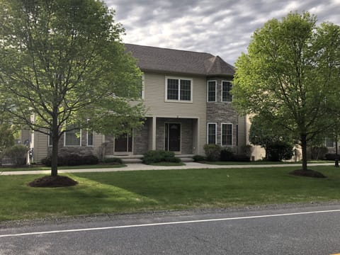Our townhouse with lovely views of the mountains, just steps away from the lake