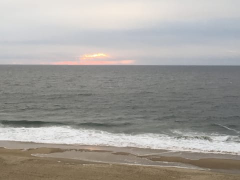Oceanfront view at sunset