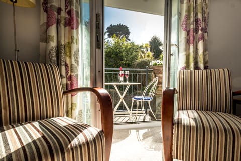 Watch the sun go down on the small balcony