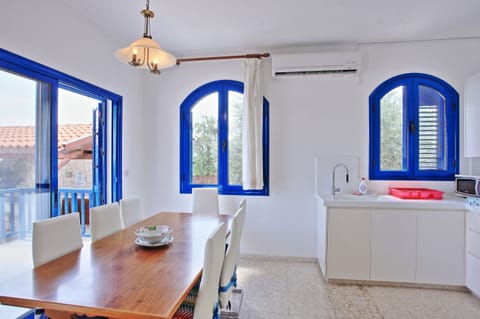 Dining table by the kitchen area