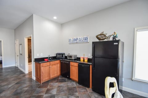 Terrace level living, dining and kitchenette