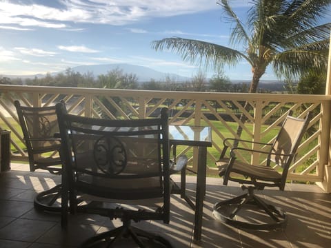 Morning on the Lanai with Mauna Kea in the distance