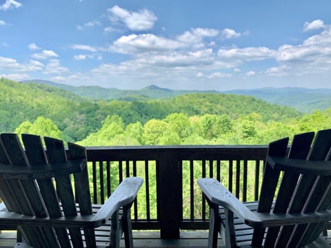 Balcony view of mountains 