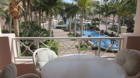 PHOTO FROM OUR 3RD FLOOR BALCONY. Ocean is straight ahead.