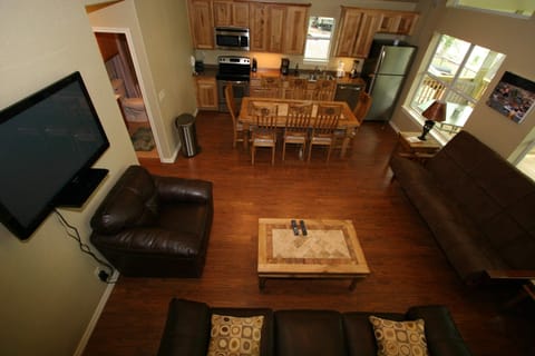 Greatroom view from the loft stairwell.