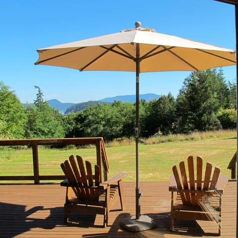 Relaxing on the deck