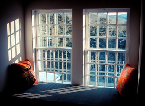 Second floor double bedroom window seat