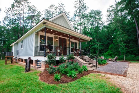 Custom New Orleans style iron surround porch area