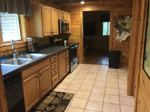 Kitchen heading into the Great Room