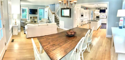 Large living room/dining area open to the kitchen