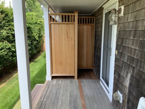 New (2021) oversized cedar outdoor shower.