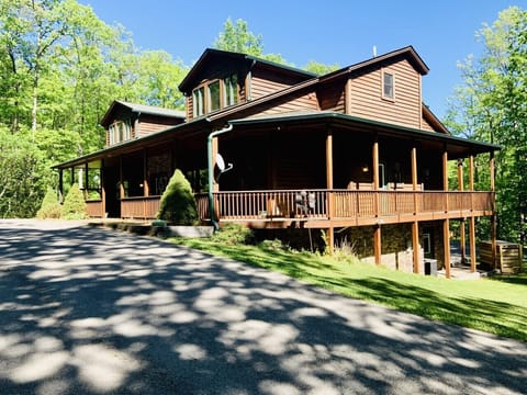 Front Elevation in June. No-stair entry for easy accessibility.