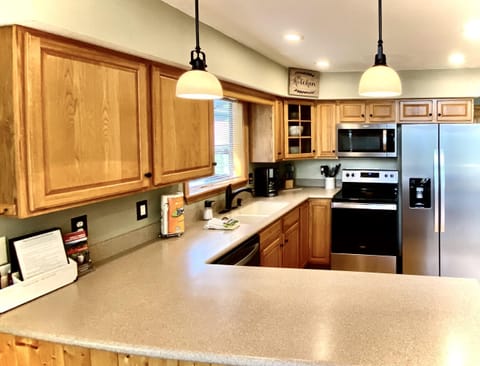 The Kitchen Offers Everything Required to Prepare all of your Meals at the Cabin