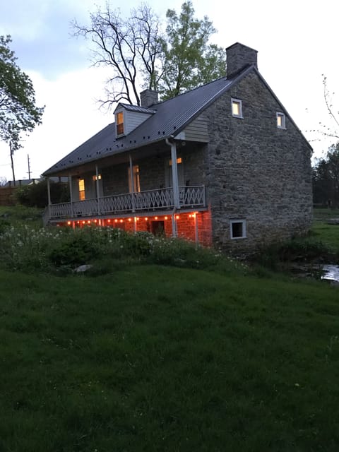 Springhouse at dusk